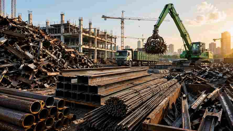 Iron and Steel Scrap Recycling for Sustainable Construction